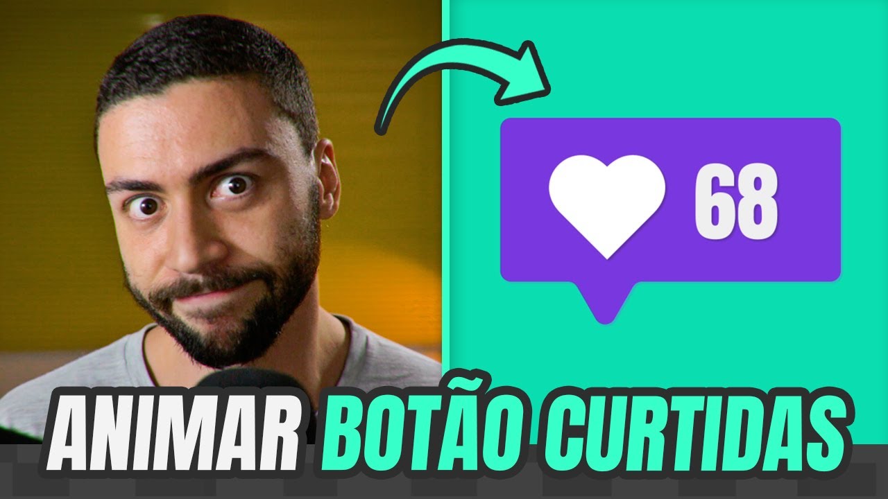 Como ANIMAR botão de CURTIDAS | Tutorial After effects