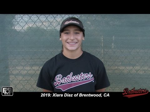 2019 Xiara Diaz Shortstop and Catcher Softball Skills Video - Batbusters Clark