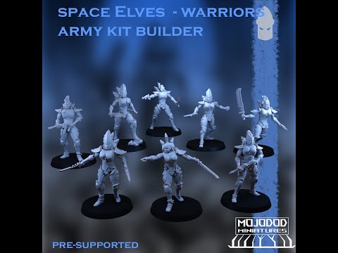 Alien elves warriors - Zbrush sculpting Timelapse - wargaming miniatures
