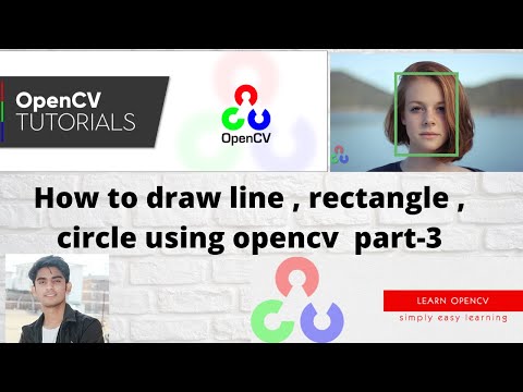 how to draw line , rectangle & circle on image using...
