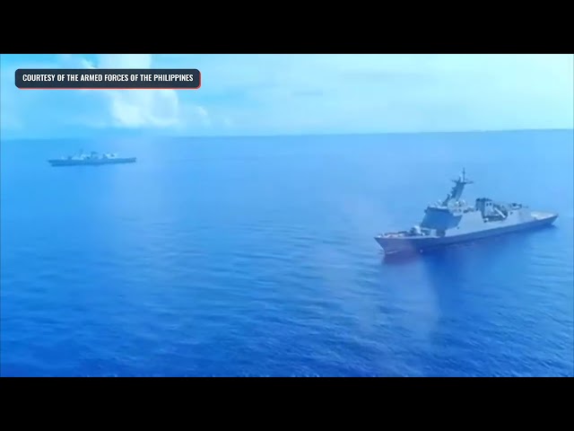 WATCH: Philippine, Canadian Navy ships hold joint sail in West Philippine Sea 