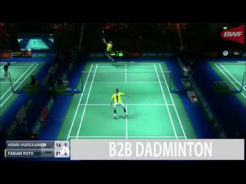 Badminton 2017 GermanOpen R32  Fabian ROTH vs Henri HURSKAINEN
