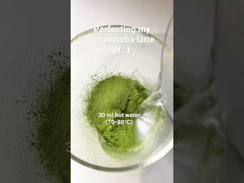 Perfecting my hot matcha latte part 1 #matcha #matchalatte