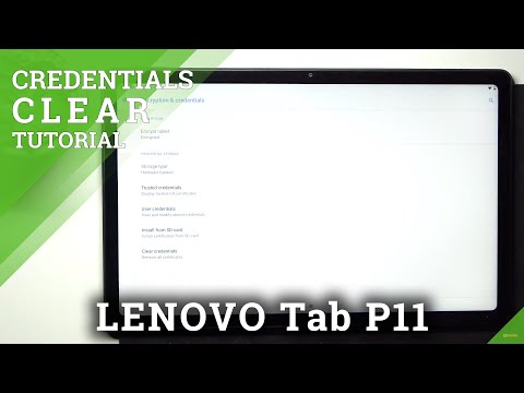 How to Clear Credentials in Lenovo Tab P11 - Remove User Certificates & Licences