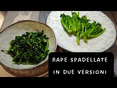 cime di rapa dalla pulitura alla  cottura  in due versioni saltate in  padella