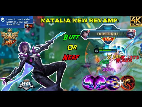 MOONTON THANK YOU FOR THIS NATALIA REVAMP |Buff Or Nerf ?| Top Global Natalia |One Hit Natalia| MLBB