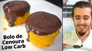 BOLO DE CENOURA Low Carb de Caneca + Calda Fácil | Batata Assando