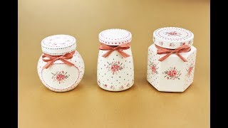 Painted jars - Decoupage jars - Decoupage Tutorial - Decoupage for beginners