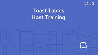 Toast Tables Host Training