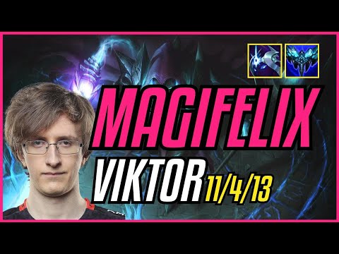MAGIFELIX - VIKTOR vs ZED MID - EUW CHALLENGER - PATCH 11.9 QUADRAKILL