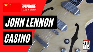 Video thumbnail for Epiphone Inspired By John Lennon Casino 2009 Natural by 2tu Guitars