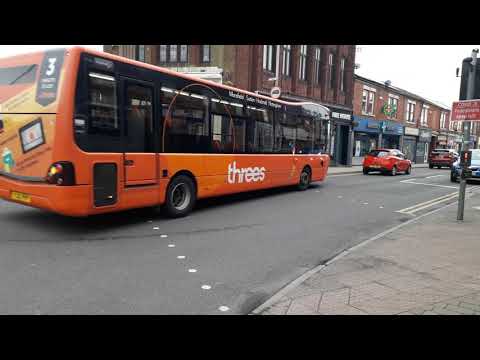 TB ROUTE THE THREES OF A & C PASSING AT KIRKBY IN ASHFIELD (Optare Versa 811, 813)