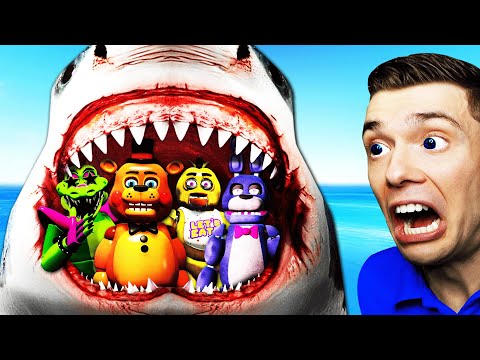 Feeding FNAF ANIMATRONICS To MEGALODON (GTA 5)