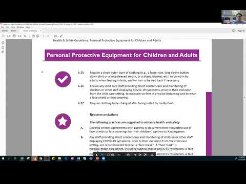 Health and Safety Guidelines Section 6: PPE for Children and Adults