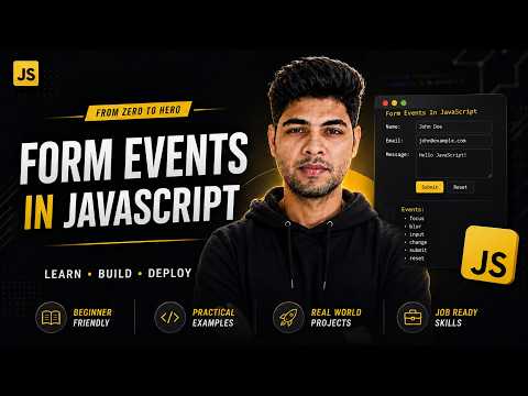 Javascript Form Events Submit Input Change Focus Events Javascript Tutorial 19
