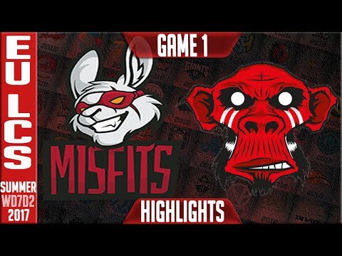 Misfits vs Mysterious Monkeys Highlights Game 1 Week 7 EU LCS summer 2017 MF vs MM G1
