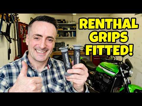 Motorcycle Handlebar Grips — How to Fit Renthal Grips DIY!