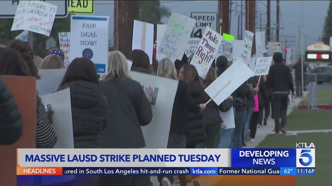 Thousands of LAUSD workers prepare to strike as employees seek higher pay