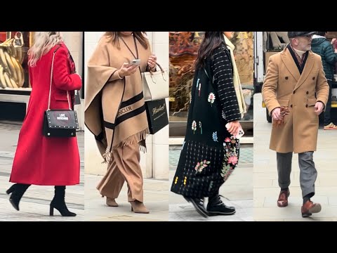 Beautiful Street Style in London. Street Fashion Trends. Winter 2024.
