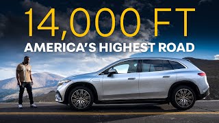 NEW Mercedes EQS SUV TESTED on America's HIGHEST Road!