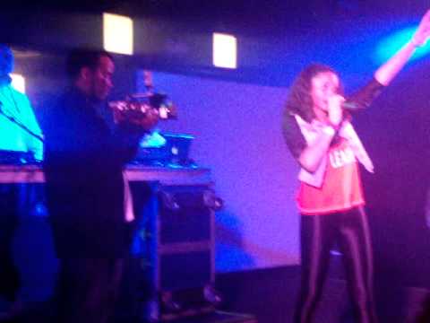 Mz Bratt & Selah performing womans world on the mobo tour in norwich