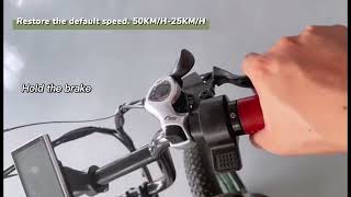 How to unlock the speed and restore the default speed of gogobest gf750 elecric bike?