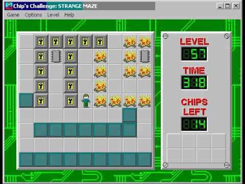 Chip's Challenge 1 Level 57 (Strange Maze) - 229 seconds