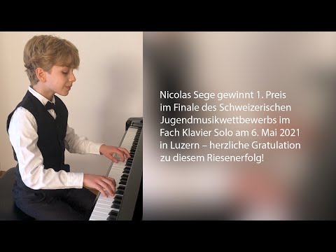 Nicolas Sege gewinnt 1. Preis am Schweizerischen Jugendmusikwettbewerb 2021