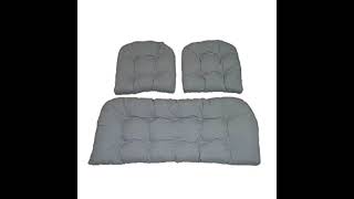 3 Piece Wicker Cushion Set   Indoor   Outdoor Wicker Loveseat Settee &
