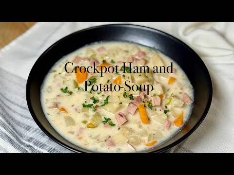 Crockpot Ham & Potato Soup — Cozy, Creamy, and SO Easy!