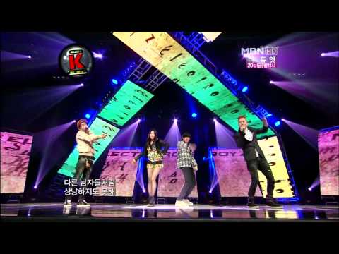 [HD1280p] 12.01.14 Electroboyz Feat. Eunyoung - Ma Boy2 @ MBN Show! K-Music