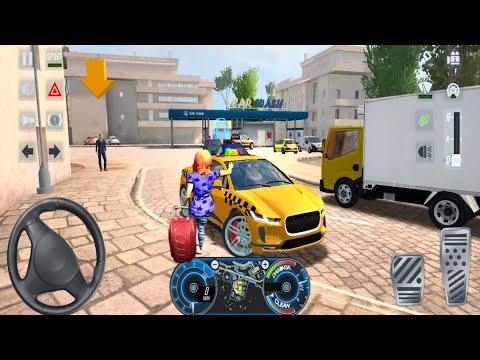 taxi sim 2020🚖👮  4x4 JAGUAR CAR TAXI DRIVER GAMES || LUXURY CAR || android iOS Gameplay