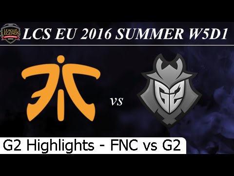 FNC vs G2 Game 2 Highlights 30/06/2016 - LCS EU Summer 2016 W5D1M5 Fnatic vs G2 Esports
