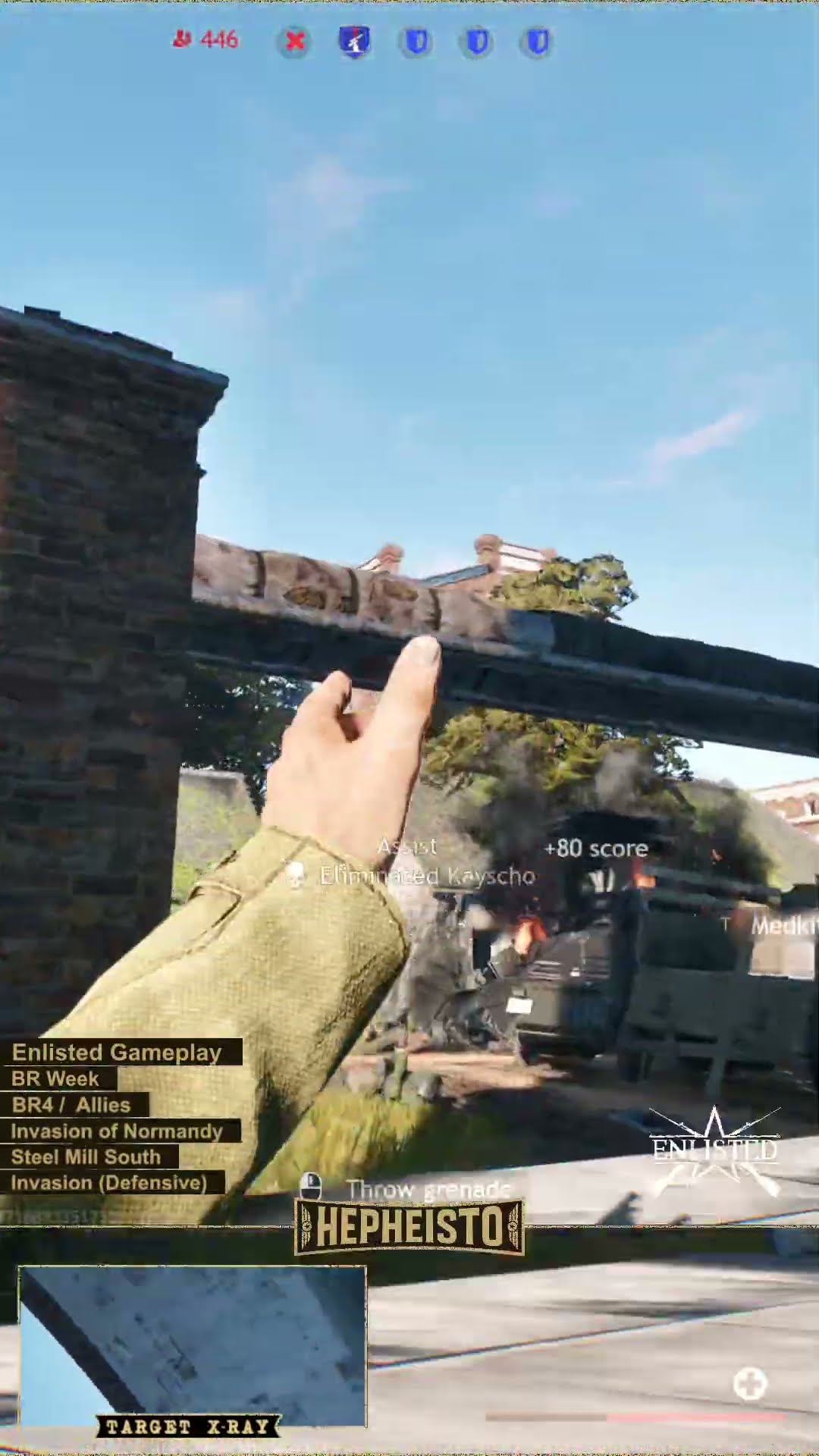Machine Gunner defends the Objective until no bullets are left