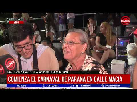 The Paraná carnival begins on Maciá street