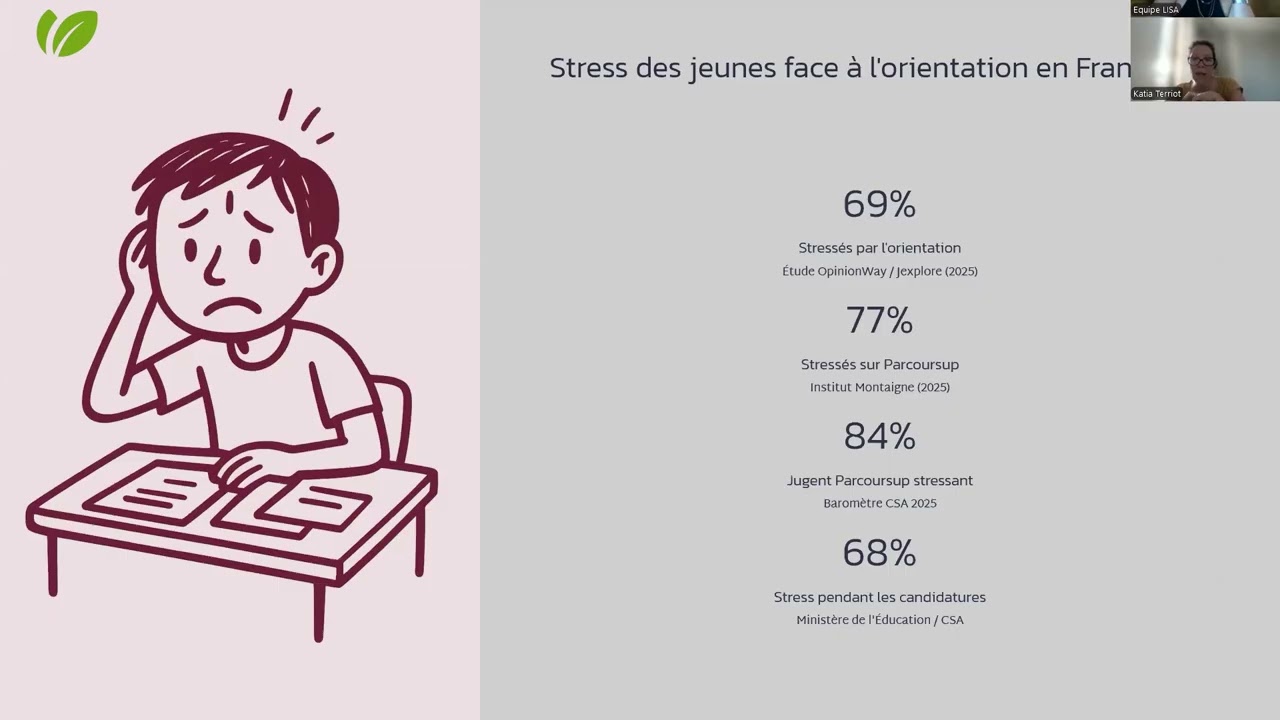 Webinaire LISA - Orientation et stress chez les jeunes : comprendre pour mieux agir, Katia Terriot