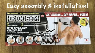 IRON GYM-Total Upper Body WORKOUT BAR![Assembly and Installation.EASY!]
