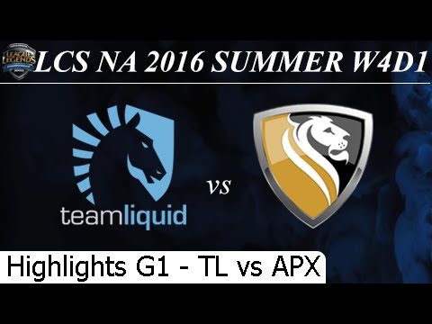 TL vs APX Game 1 Highlights 24/06/2016 - LCS NA Summer 2016 W4D1M2 Team Liquid vs Apex