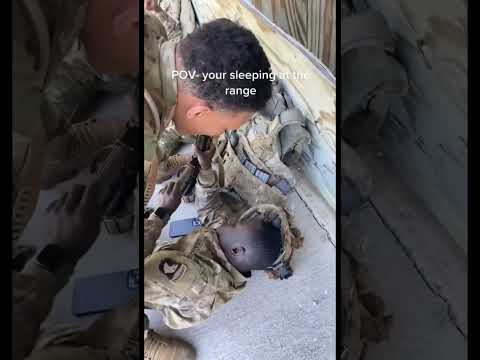 No sleeping on the range 😂 #army #usarmy #military