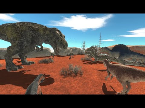 ⚡T-REX MOM PROTECTS  LITTLE T-REX FROM PREDATORS🦖-Animal Revolt Battle Simulator
