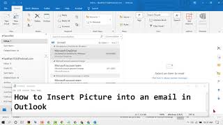 How to Insert Picture into an email in Outlook