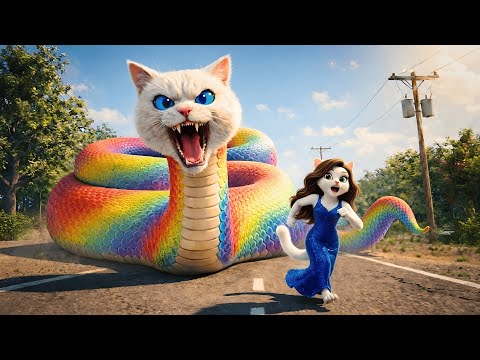 🐍🥺🐱 A Tiny Kitten Faces a Snake… A Heartbreaking Moment That Will Make You Cry | AI Cat Story