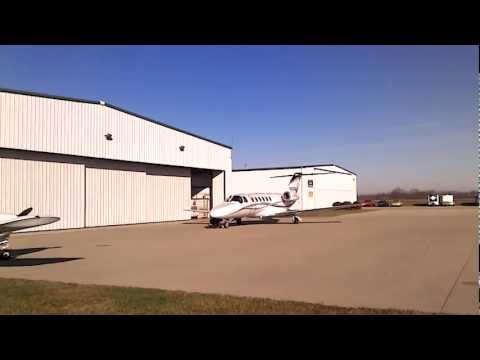 Citation 2 landing, taxi, and shutdown