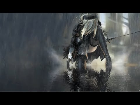 Nier Automata with Gentle Rain to help you Relax (*MAXED 128kbps HIGH QUALITY Version*)