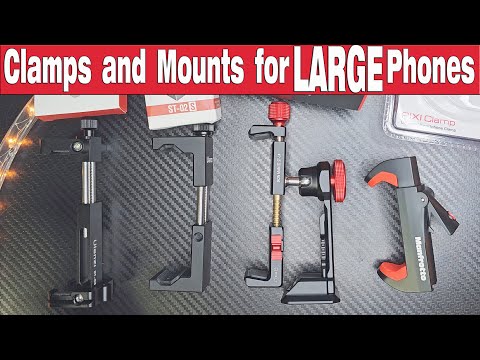 Clamps and Mounts for LARGE Phones - Professional Metal Tripod Mounts