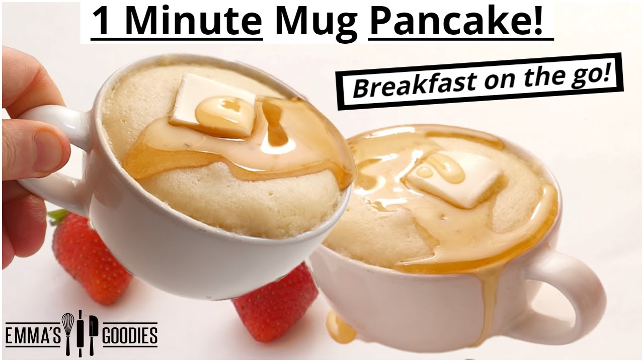 1 Minute Microwave Mug PANCAKES! Fluffy Pancakes in 1 minute Back To School Breakast