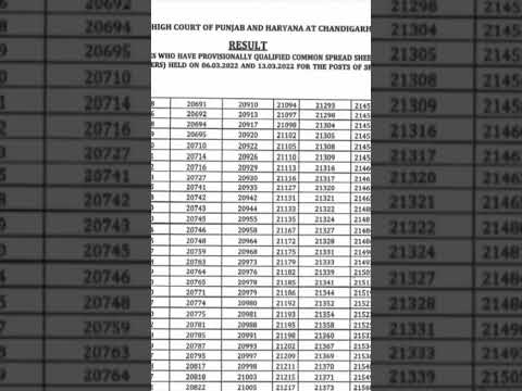 Punjab & Haryana High Court at Chandigarh#Stenographer Result Out #