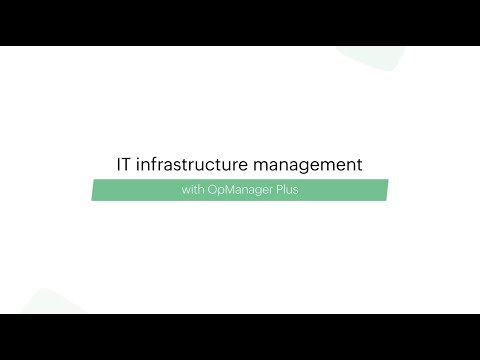 It Infrastructure Management Manageengine Opmanager Plus