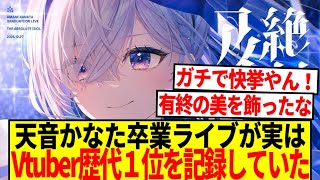 【衝撃】天音かなた卒業ライブ、じつは全vtuber歴代１位を記録していた【反応集】