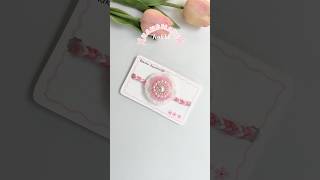 Easy handmade Rakhi💖🤍💝#rakhi #shorts #diy #rakshabandhan #handmade